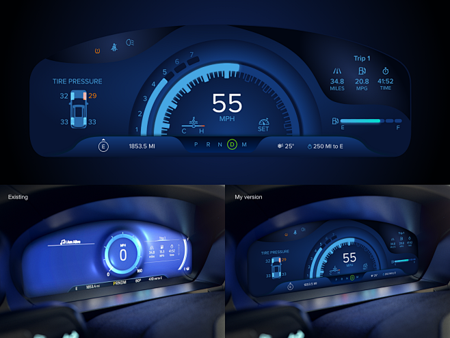 Exploration Ford Digital Gauges HMI