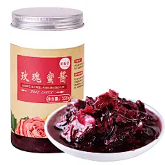 云南特产鲜花酱玫瑰酱350克蜂蜜红糖冲饮花酿元宵汤圆馅料果酱-tmall.com天猫
