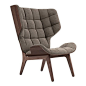 NORR11 Mammoth Chair Dark Stained Oak Velvet | Houseology