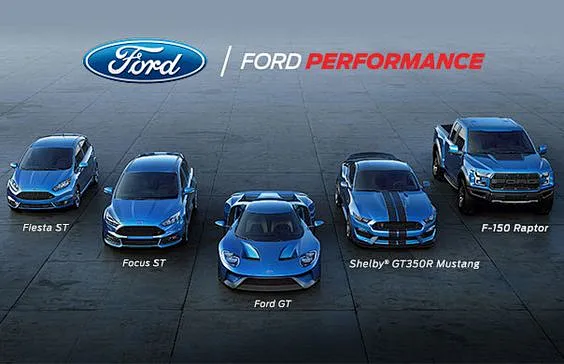 Ford Performance Lineup including Ford GT, Shelby GT350R Mustang, F-150 ...