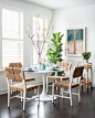 Great room - small coastal dark wood floor and brown floor great room idea in Raleigh with white walls and no fireplace