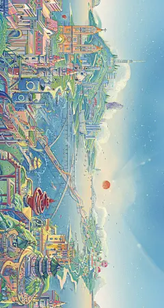 原创城市插画—青岛 - 小红书