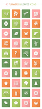 flowers-leaves-icon-set
#free,#植物,#花
