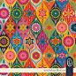 Boho Chick Ogee Pattern : A bright and colourful repeating pattern, using ogee shapes and floral motifs loosely inspired by traditional suzanis. Boho chic style.