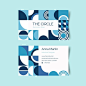 Free Vector | Abstract classic blue business card template