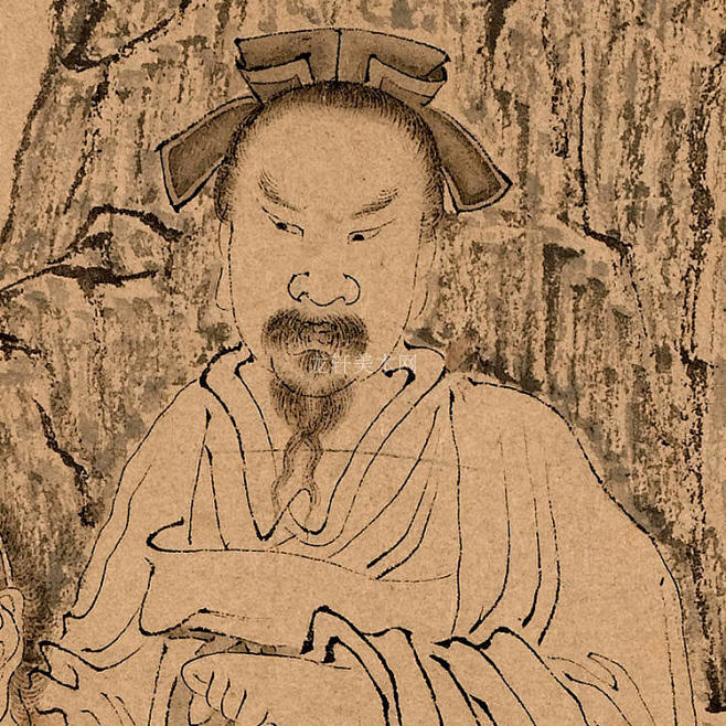 陈洪绶雅集图卷画心明代白描人物画12343x3558像素电子图淘宝网