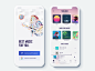 Music Player Concept illustration gradient clean ui ux band sketch music player music iphone ios icons design app