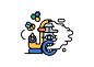 一组描边线条图标设计分享 #UI#