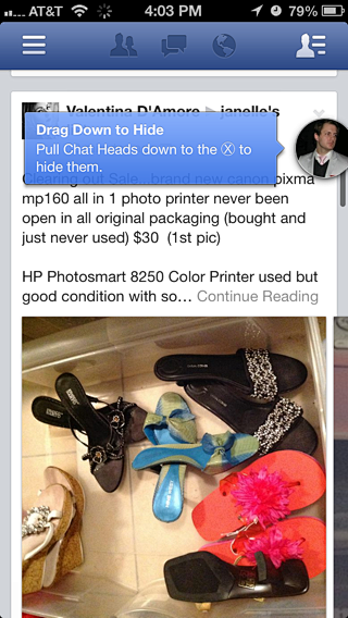 Facebook iPhone popo...