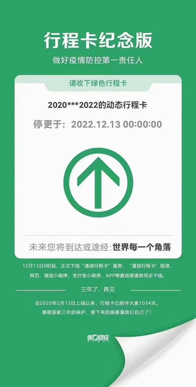 第一财经  行程码 行程卡下线_2022...