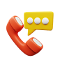 Phone Talk 3D Illustration