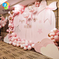 上海宝宝百日宴满月酒周岁十岁生日气球背景布置派对策划上门服务-淘宝网