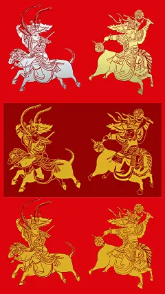 中华传统民俗年画门神⑥杨再兴和岳云图为压缩的JPEG*原创作品，转载注明出处，版权有归属，禁止演绎，禁止商业使用！