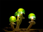 可爱LED蘑菇小夜灯