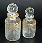 法国Baccarat鎏金古董水晶香水瓶
