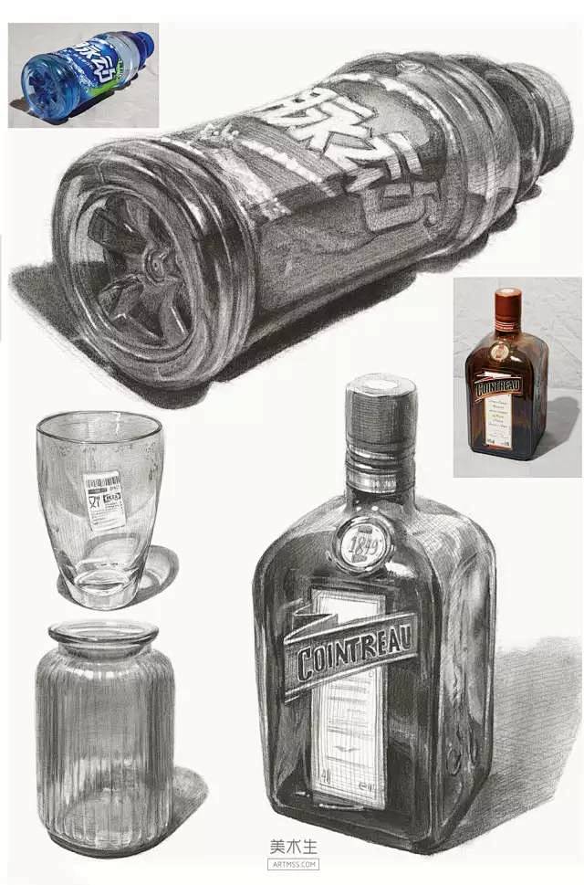藏| 值得收藏的素描静物单体精华版_物体...