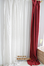 比利时进口 亚麻棉麻纯素色窗帘布定制 卧室客厅书房 北欧宜家风-淘宝网