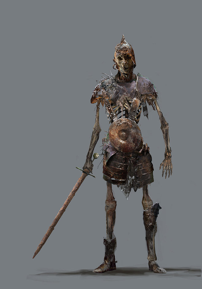 骷髅怪怪物原画蛇怪怪物设计