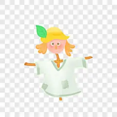 芒种卡通可爱插画素材稻草人卡通手绘PNG图片➤来自 PNG搜索网 pngss.com 免费免扣png素材下载！