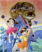 萌漫画：爱这只萌胖纸的举手 宫崎骏《龙猫》原画欣赏http://t.cn/zODgfgK