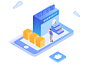 2.5D Illustrator Guide Pages 02 : The design and display of some data controls based on the style of the application store illustrations in the previous project is also the first attempt to try such a painting. 
If you are interest...