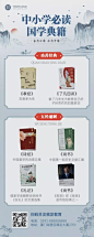 中国风书单推荐阅读目录清单长图海报