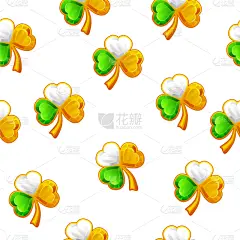 三叶草,珠宝,四方连续纹样,华丽的,壁纸,模板,植物,节日,裹住,剪贴本