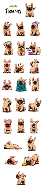Stickzilla - Emojis & StickersBriefing: 24 stikers based on a french bulldog.