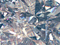 层状的纹理三角形钻石或水晶形状背景。3d 渲染模型