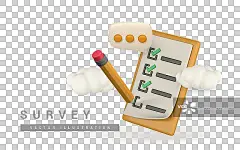 现实的3d检查清单在剪贴板上用铅笔正版高清图片下载-视觉中国VCG.COM