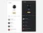 Rushmore — Music library artist album player library music application ios app confident dashboard contemporary minimalism interface ux ui clean dark mode mobile fonts typography