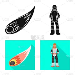 技术,天文学,品牌名称,太空服,女人,岩石,宇航员,天空,设计,冒险