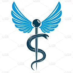 翅膀,双蛇杖,鸟类,图标,做,商务,健康保健,炼金术,药,做