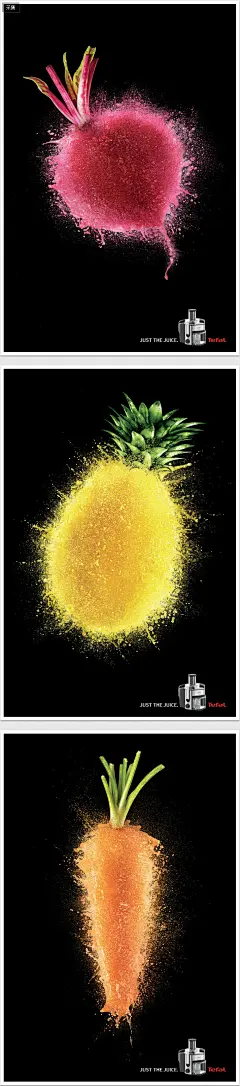 创意立体 海报 Tefal榨汁机创意广告