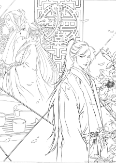CM凝溪采集到古风线稿