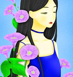 森系水彩儿童风景画插画
