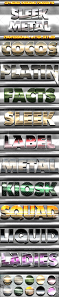 Sleek Metal - Professional Layer Styles光滑的金属-专业图层样式案例
