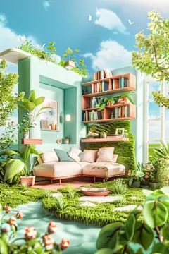 微立体家居电商景观户外场景