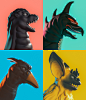 Project Kaiju : Colorful 3D modeled Godzilla Characters