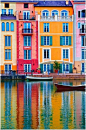 意大利威尼斯 ，波托菲诺的彩色房子。