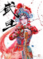 #国学新青年# 水彩古风人物插画，太美了！世态人情，可作书读，可当戏看。既可从中知冷暖，也可从中明善恶。人生如戏，戏如人生。 ​​​​