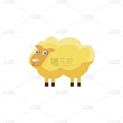绵羊简化可爱插画