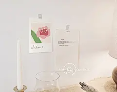 阿干杂货铺 | ins风卡片 韩风简约手绘卡片 山茶花装饰海报 贴纸-淘宝网
