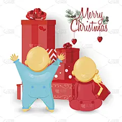 婴儿和圣诞礼物