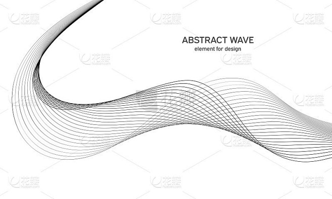 Abstract wave element for design. Digital frequenc