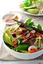Vietnamese Chicken Noodle Bowl - Easy to make with everyday ingredients you can get from the supermarket. Great for entertaining and BBQ. The marinade is awesome!