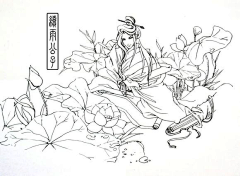 身披小斑纹采集到古风线稿