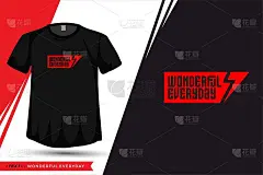 引用t恤《美好的每一天》。时尚的排印字体垂直设计模板打印t恤时尚服装海报和商品