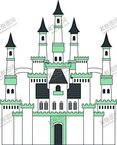 城堡免抠图 【酷图网】城堡免抠图,城堡,卡通,手绘,简单