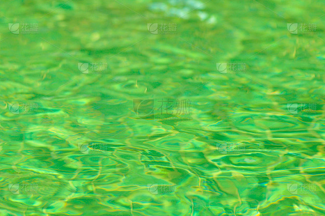 游泳池碧绿的水面